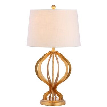 JONATHAN Y JYL3025A Sebastian 28.5" Metal Trellis LED Table Lamp Contemporary Traditional Bedside Desk Nightstand Lamp for Bedroom Living Room Office College Bookcase LED Bulb Included, Gold Leaf