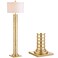 JONATHAN Y JYL4032A Serena 63" Metal LED Floor Lamp, Contemporary, Modern, Art Deco Style, Office, Elegant, Living Room, Family Room, Dining Room, Bedroom, Hallway, Foyer, Gold Leaf