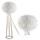 JONATHAN Y JYL9052A Stork 52" Feather Metal LED Floor Lamp, Bohemian, Glam, Modern, Contemporary, Transitional, Ethereal Aesthetic, Office, Bedroom, Living Room, Family Room, Dining Room, White/Gold