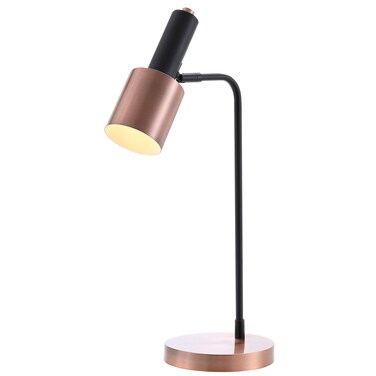 JONATHAN Y JYL6101A Brady 22" Metal LED Task Table Lamp Contemporary,Transitional for Bedroom, Living Room, Office, College Dorm, Coffee Table, Bookcase, Copper/Black