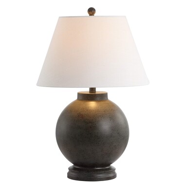JONATHAN Y JYL3040A Sophie 26" Resin LED Table Lamp Contemporary Transitional Bedside Desk Nightstand Lamp for Bedroom Living Room Office College Bookcase LED Bulb Included, Dark Gray