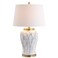 JONATHAN Y JYL3053A Prague 28" Ceramic Marble LED Table Lamp Contemporary Transitional Bedside Desk Nightstand Lamp for Bedroom Living Room Office College Bookcase LED Bulb Included, White