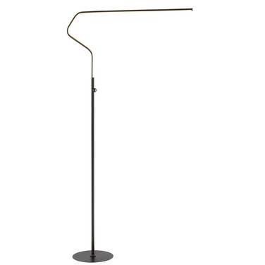 JONATHAN Y JYL7020B Julian 65.25" Integrated LED Metal Floor Lamp Minimalistic,Modern,Contemporary for Bedrooms, Living Room, Office, Reading, Black