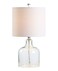 JONATHAN Y JYL1036C Gemma 19" Glass Bell LED Table Lamp, Transitional, Minimalist, Midcentury, Coastal, Elegant, Office, Living Room, Family Room, Dining Room, Bedroom, Hallway, Foyer, Clear