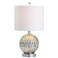JONATHAN Y JYL1041A Krister 20.5" Glass/Metal LED Table Lamp Contemporary Bedside Desk Nightstand Lamp for Bedroom Living Room Office College Bookcase LED Bulb Included, Silver