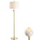 JONATHAN Y JYL1093A Vaughn 60" Modern Metal/Resin LED Floor Lamp Classic,Glam,Transitional for Bedrooms, Living Room, Office, Reading, BrassGold/White
