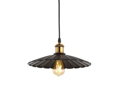 JONATHAN Y JYL9062A Lotus 12.25" Adjustable Metal LED Pendant, Traditional, Office, Living Room, Family Room, Dining Room, Kitchen, Bedroom, Hallway, Foyer, Brass Gold/Black