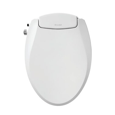 Brondell Bidet Toilet Seat Non-Electric Swash Ecoseat, Fits Elongated Toilets, White - Dual Nozzle System, Ambient Water Temperature - Bidet with Easy Installation