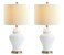 JONATHAN Y JYL6602C-SET2 Set of 2 Table Lamps Qin 22" Ceramic/Iron Classic Cottage LED Table Lamp Cottage,Designer,Glam,Traditional,Coastal for Bedroom, Living Room, Office, College Dorm, White