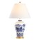 JONATHAN Y JYL6610A Zhou 26.5" Ceramic/Iron Traditional Cottage LED Table Lamp Modern Contemporary Bedside Desk Nightstand Lamp for Bedroom Living Room Office College Bookcase, Blue,White