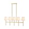 JONATHAN Y JYL9919A Sophie 38.5" 5-Light Modern Midcentury Iron Linear LED Pendant Contemporary French Country Adjustable Dining Room Living Room Kitchen Island Foyer Bedroom Hallway, Brass Gold