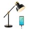 JONATHAN Y JYL7124A Allegra 18.5" Adjustable Cantilever LED Task Lamp, USB Charging Port, Classic, Coastal, Industrial, Farmhouse, Traditional for Bedroom, Living Room, Office, Black/Brass Gold
