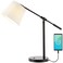 JONATHAN Y JYL1129A Troy 24" Classic Contemporary Iron LED Task Lamp with USB Charging Port Industrial, Minimalist Bedside Desk Nightstand Lamp, Oil Rubbed Bronze