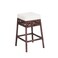 JONATHAN Y CSL1100A Bali 25.5" Bohemian Basics Rattan Backless Counter Stool for Home, Kitchen, Dining Room, Workspaces, Cafes and Resturants, White Cushion with Dark Brown Woven Frame