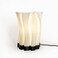 JONATHAN Y USA1002B 3D Printed Dimmable LED Table Lamp Flame 13.5" Modern Bohemian Plant-Based PLA for Living Room, Dorm, Home, Office (LED Bulb Included), White/Black