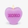 Luminara Candy Heart XOXO Pastel Orchid Candle- Flameless Real-Flame Romantic Battery Operated LED Decor- Valentine's Day Collection- 3.5" x 4.5