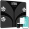 Posture Scale for Body Weight, Digital Bathroom Smart Scale LCD Display, 13 Body Composition Analyzer Sync Weight Scale BMl Health Monitor Sync Apps 400lbs - Black