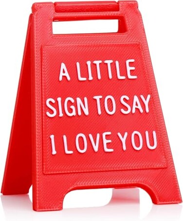 Velenti Valentines Day Gifts - Romantic I Love You Sign - Fun Boyfriend Valentine Day Gift - Cute Birthday, Christmas, Wedding Gift for Girlfriend, Wife, Fiancee - Mini Sign Statues Decoration