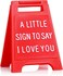 Velenti Valentines Day Gifts - Romantic I Love You Sign - Fun Boyfriend Valentine Day Gift - Cute Birthday, Christmas, Wedding Gift for Girlfriend, Wife, Fiancee - Mini Sign Statues Decoration
