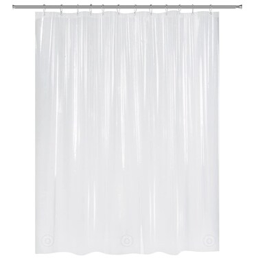 AmazerBath Plastic Shower Curtain Clear Premium PEVA, Clear Shower Curtain Heavy Duty 8G, Weighted Shower Curtains for Bathroom Accessories with 3 Big Stones and 12 Rustproof Grommets, 72x72 Inches