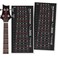 Bass Guitar Fretboard Note Map Decals/Stickers for Learning Notes, Chords &amp; Scales.