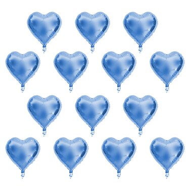 Heart Shaped Balloons 10inch Heart Mylars Aluminum Foil Balloons For Party Wedding Birthday Decoration 10pcs Heart Balloons(blue)