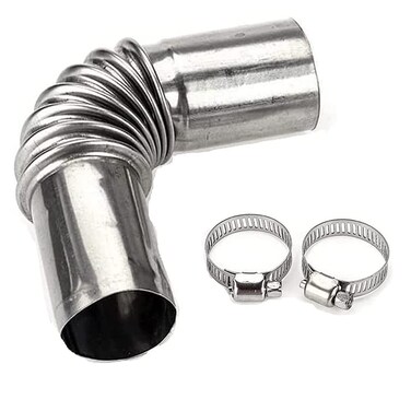 25mm Air Parking Heater Exhaust Pipe Tube Elbow Connector Stainless Steel Windproof Cap Gas Water Heater with 2 Connector for Diesel Boat Heater