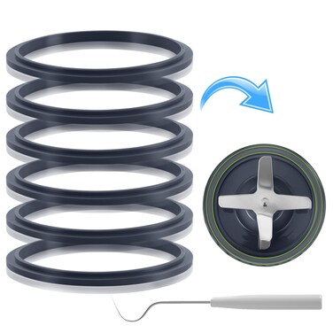 Pack of 6 Replacement Parts Gaskets with Lip Compatible with 900w NutriBullet Extractor Blender