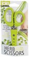 Joie 6 Blade Herb Scissors with Protective Sheath includes Blade Cleaner and Herb Leaf Stripper