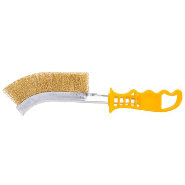 Shark Shark 14099 Yellow Handled Brass Scratch Brush