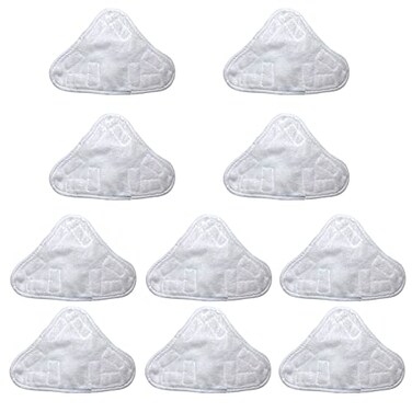 Aziliogcc 10 Pack Replacement Pads Compatible with H2O H20 Mop X5 Steam Steam Mop Pads Floor Steam Triangle Pads