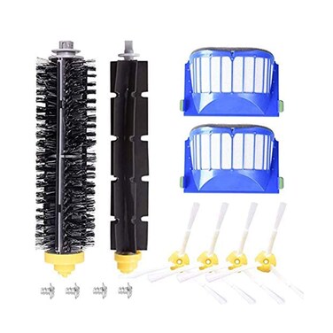 DLD Accessory for iRobot Roomba 600 610 620 630 645 650 655 660 680 500 Series Model 595 Replacement Kit Replenishment Parts Set Filter Side Brush Bristle Flexible