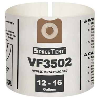 SpaceTent Part # RIDGID VF3502 Replacement Shop Vac Bags for Rigid 12, 14, and 16-Gallon Wet/Dry Vacuums, 5 Pack, 23743, Size A