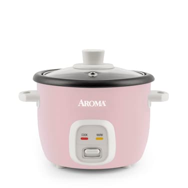 Aroma Housewares 4-Cups (Cooked) / 1Qt. Rice &amp; Grain Cooker (ARC-302NGP), Pink