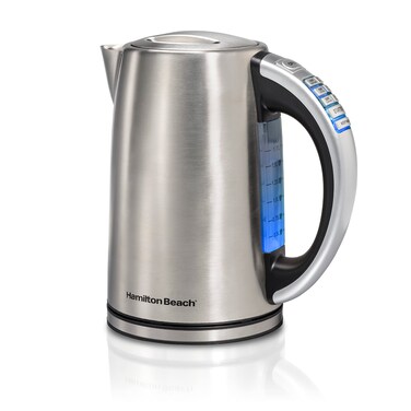 Hamilton Beach 1.7 Liter Temperature Control Electric Kettle, Water Boiler &amp; Heater, Fast 1500 Watts, BPA Free, Cordless, Auto-Shutoff and Boil-Dry Protection, Stainless Steel (41020R)
