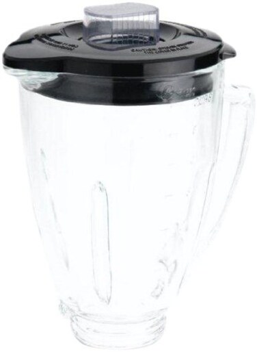 Oster Blender 6-Cup Glass Jar, Lid, Black and clear
