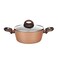 NutriChef Cooking Pot with Lid - Non-Stick Stylish Kitchen Cookware with Coffee Inside and Brown Outside (Works with Model: NCCW12BRW)