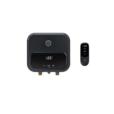 GE Appliances 3.5kW, Small Tankless, Electric Water Heater with Digital Touch Screen Temperature Control, 0.7 Gallons per Minute, Compact Design, Installs at Point of Use, 120v