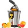 Eurolux Premium Electric Orange Juicer   Stainless Steel Citrus Squeezer With New Ultra-Powerful Motor and Soft Grip Handle for Effortless Juicing, Auto Shutoff, Dishwasher-safe Parts, Pulp Control