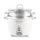 Aroma Housewares 14-Cup (Cooked) / 3Qt. Select Stainless Pot-Style Rice Cooker, &amp; Food Steamer, One-Touch Operation, Automatic Keep Warm Mode, White (ARC-757-1SG)
