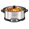Hamilton Beach 33662 Programmable Slow Cooker with 6 Quart Stovetop-Safe Sear &amp; Cook Crock, Silver