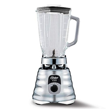 Oster Original 3 Speed Chrome Blender, 6 Times more Durable Motor, 10 Times Stronger, 5 Cup Glass Jar