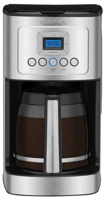 Cuisinart Coffee Maker, 14-Cup Glass Carafe, Fully Automatic for Brew Strength Control &amp; 1-4 Cup Setting, Stainless Steel, DCC-3200P1