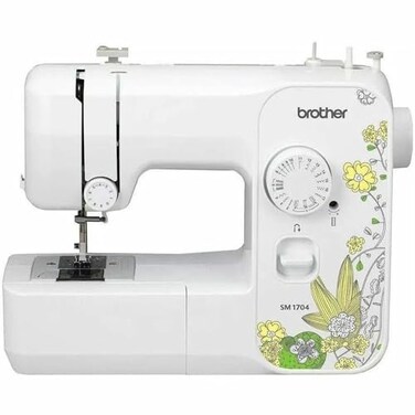 Brother SM1704 Sewing Machine, 7.6" x 17.25" x 13.8", White