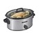 Hamilton Beach 6-Quart Slow Cooker with 3 Cooking Settings, Dishwasher-Safe Stoneware Crock &amp; Glass Lid, Silver (33665G)