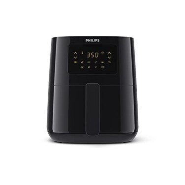 PHILIPS 3000 Series Air Fryer Essential Compact with Rapid Air Technology, 13-in-1 Cooking Functions to Fry, Bake, Grill, Roast &amp; Reheat with up to 90% Less Fat*, 4.1L capacity, Black (HD9252/91)