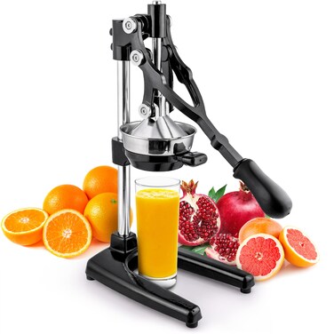 Zulay Extra Tall Citrus Press Manual Juicer - Manual Orange Juice Squeezer, Fits Tumblers, Tall Glasses and Cups - Fruit Press &amp; Juice Press, Juice Presser Machine &amp; Citrus Juicer Manual