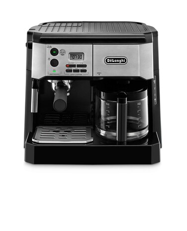 De'Longhi BCO430BM All-in-One Combination Maker &amp; Espresso Machine + Advanced Milk Frother for Cappuccino, Latte &amp; Macchiato + Glass Coffee Pot 10-Cup