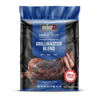 Weber Grillmaster Blend All-Natural Hardwood Pellets for Wood Pellet Grills, 20 lb Bag