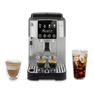 De'Longhi Magnifica Start Automatic Espresso &amp; Coffee Machine with Manual Milk Frother for Latte, Cappuccino, Built-in Grinder, Silver, ECAM22022SB